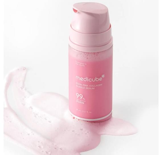 Пузырьковая сыворотка с коллагеном и ПДРН medicube PDRN Pink Collagen Bubble Serum MEDICUBE 95 мл