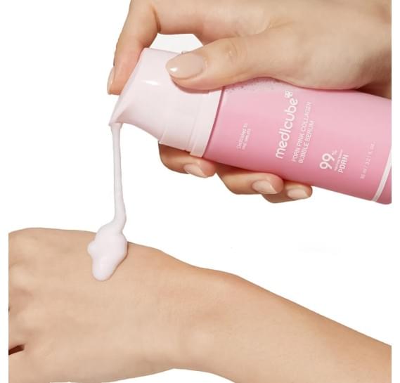Пузырьковая сыворотка с коллагеном и ПДРН medicube PDRN Pink Collagen Bubble Serum MEDICUBE 95 мл