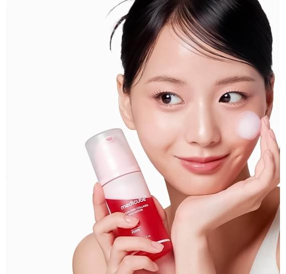 Пузырьковая сыворотка с коллагеном и ПДРН medicube PDRN Pink Collagen Bubble Serum MEDICUBE 95 мл