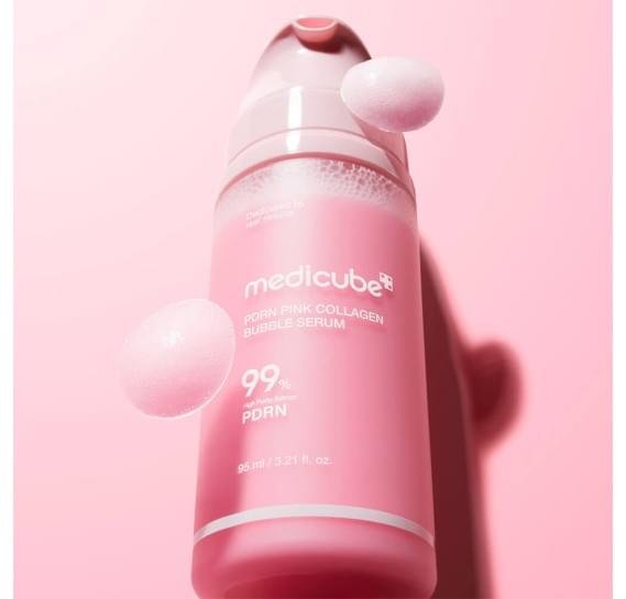 Пузырьковая сыворотка с коллагеном и ПДРН medicube PDRN Pink Collagen Bubble Serum MEDICUBE 95 мл