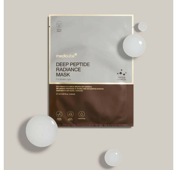 Тканевая маска с пептидами для сияния кожи Medicube Deep Peptide Radiance Mask MEDICUBE 27 г