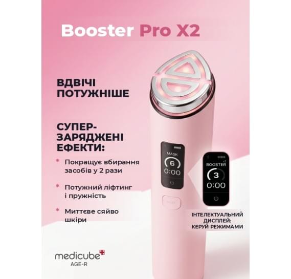 Усиленный микротоковый аппарат для ухода за кожей medicube AGE-R Booster Pro X2 Pink MEDICUBE 1 шт