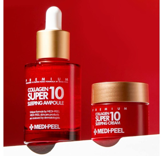 Омолаживающий ночной набор для лица с коллагеном Medi-Peel Collagen Super 10 Sleeping Care MEDI-PEEL 30 мл + 10 мл