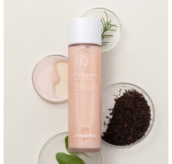Двухфазный увлвжняющий тонер с комбучей и церамидами Medi-Peel Hyal Kombucha Tea-Tox Toner MEDI-PEEL 150 мл