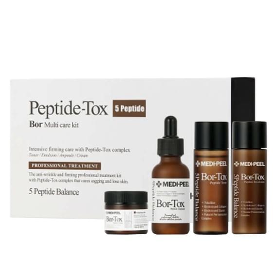 Лифтинг-набор с эффектом ботокса Medi-Peel Peptide-Tox 5 Peptide Bor Multi Care Kit MEDI-PEEL 30 мл + 30 мл + 30 мл + 50 мл