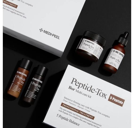 Лифтинг-набор с эффектом ботокса Medi-Peel Peptide-Tox 5 Peptide Bor Multi Care Kit MEDI-PEEL 30 мл + 30 мл + 30 мл + 50 мл