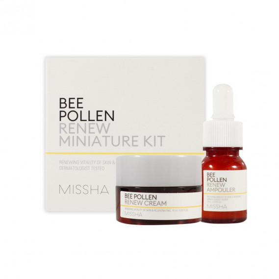 Набір омолоджувальних та оновлювальних засобів для обличчя Missha Bee Pollen 2 kind set MISSHA 10 мл + 10 мл