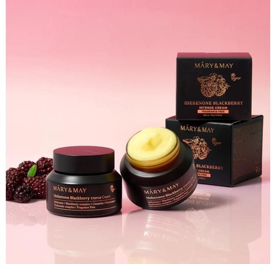 Інтенсивний крем для обличчя з ідебеноном та комплексом ожини Mary&May Idebenone Blackberry Complex Intensive Total Care Cream 70 мл