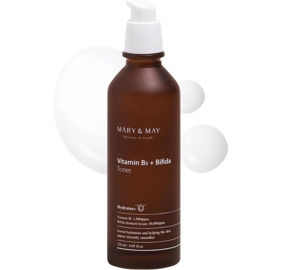 Восстанавливающий осветляющий тонер для лица Mary&May Vitamin B5 + Bifida Toner 120 мл