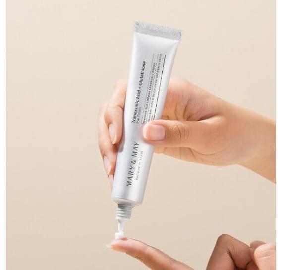 Освітлювальний крем для повік з транексамовою кислотою Mary&May Tranexamic Acid Glutathione Eye Cream 30 мл