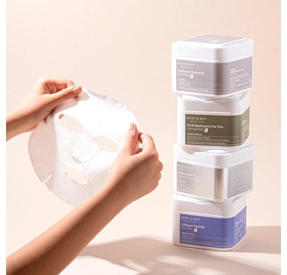 Набор увлажняющих лифтинг-масок с пептидами Mary&May Collagen Peptide Vital Mask 30 шт