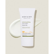 Успокаивающий солнцезащитный крем с центеллой Mary&May CICA Soothing Sun Cream SPF50+ PA++++