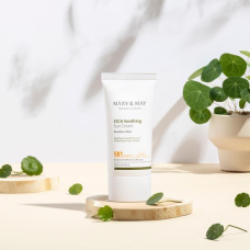 Успокаивающий солнцезащитный крем с центеллой Mary&May CICA Soothing Sun Cream SPF50+ PA++++