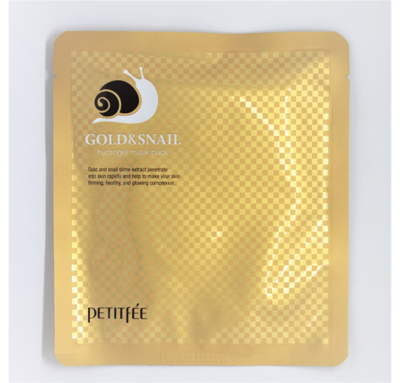 Відновлювальна гідрогелева маска для обличчя з муцином равлика Petitfee Gold & Snail Hydrogel Mask Pack PETITFEE 30 г