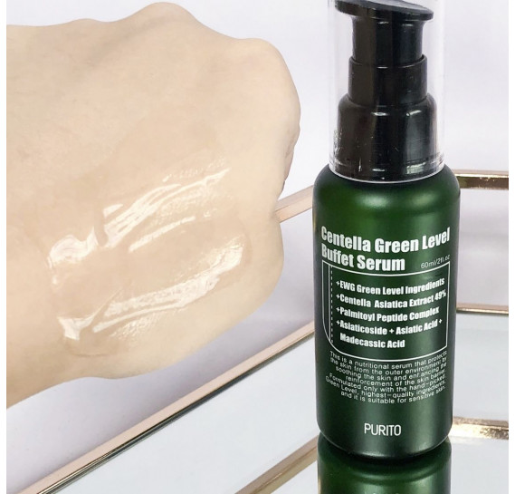 Увлажняющая сыворотка для восстановления кожи с центеллой Purito Centella Green Level Buffet Serum 60 мл