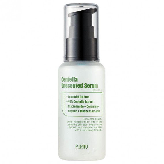 Безмасляная успокаивающая сыворотка для чувствительной кожи Purito Centella Unscented Serum 60 мл