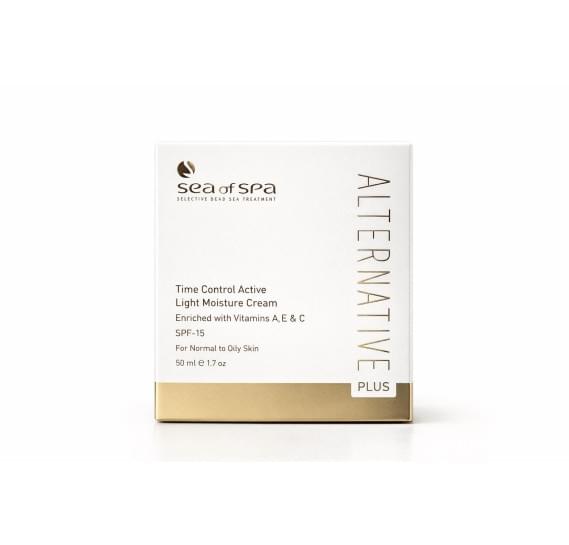 Зволожувальний омолоджувальний крем для обличчя SPF-15 Alternative Plus Sea Of Spa Time Control Active Light Moisture Cream SPF-15 Sea of spa 50 мл
