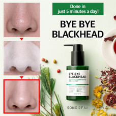 Маска-пінка проти чорних цяток із саліциловою кислотою SOME BY MI Bye Bye Blackhead 30 Days Miracle Green Tea Tox Bubble Cleanser