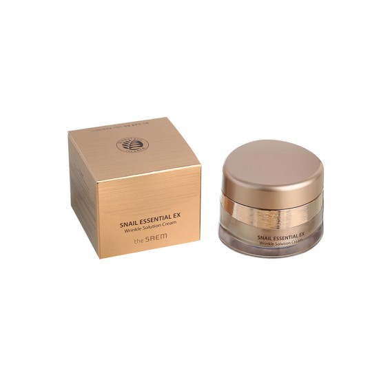 Омолоджувальний крем проти зморшок з муцином равлика The Saem Snail Essential EX Wrinkle Solution Cream THE SAEM 60 мл