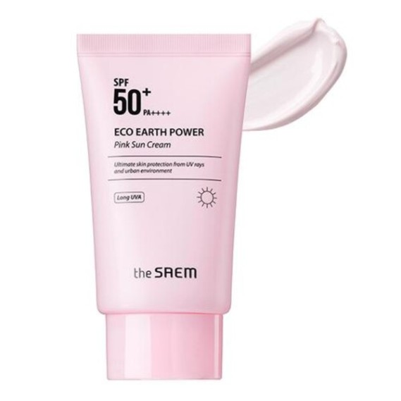 Солнцезащитный крем для проблемной кожи The Saem Sun Eco Earth Power Pink Sun Cream SPF50+ PA++++ THE SAEM 50 мл