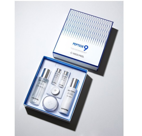 Набор косметики для лица с пептидами Medi-Peel Peptide 9 Premium Skincare Set MEDI-PEEL 100 мл + 50 мл + 30 мл + 30 мл + 10 мл