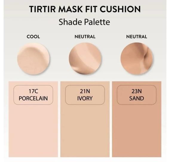 Легкий кушон с сияющим финишем TIRTIR Mask Fit Aura Cushion 23N Sand 18 г