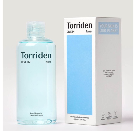 Гіалуроновий зволожуючий тонер Torriden DIVE IN Low Molecular Hyaluronic Acid Toner 300 мл