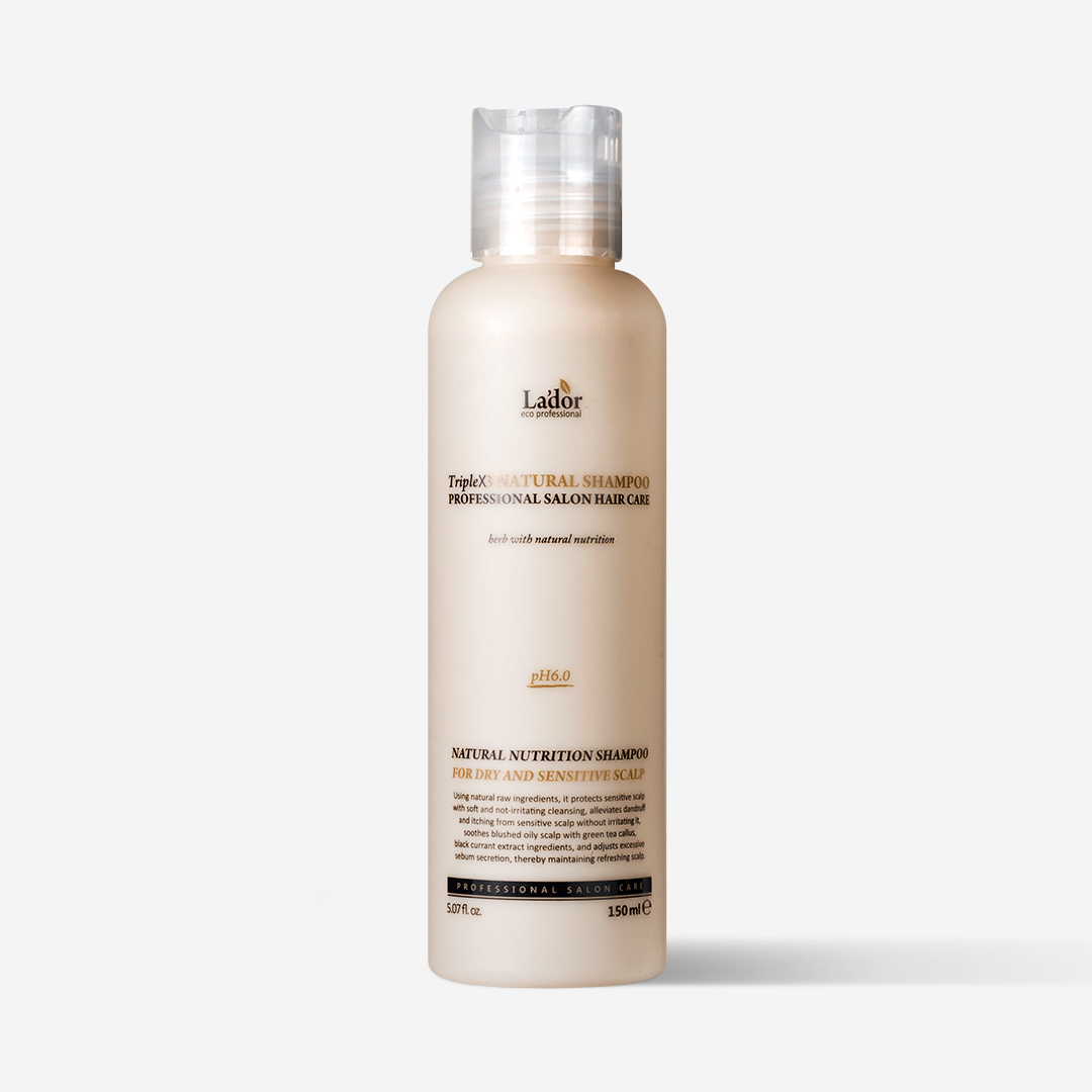 Безсульфатный натуральный шампунь с протеинами шелка La'dor Triplex Natural Shampoo 150 мл