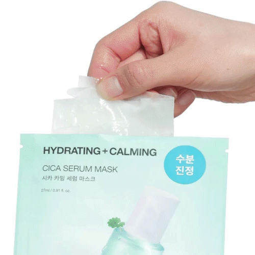 Заспокійлива маска з екстрактом центели Celimax Hydrating+Calming Cica Serum Mask 27 г